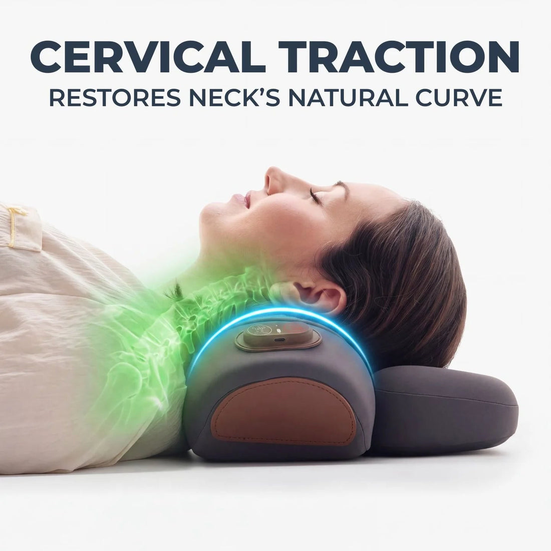 The neck's natural curve, supported